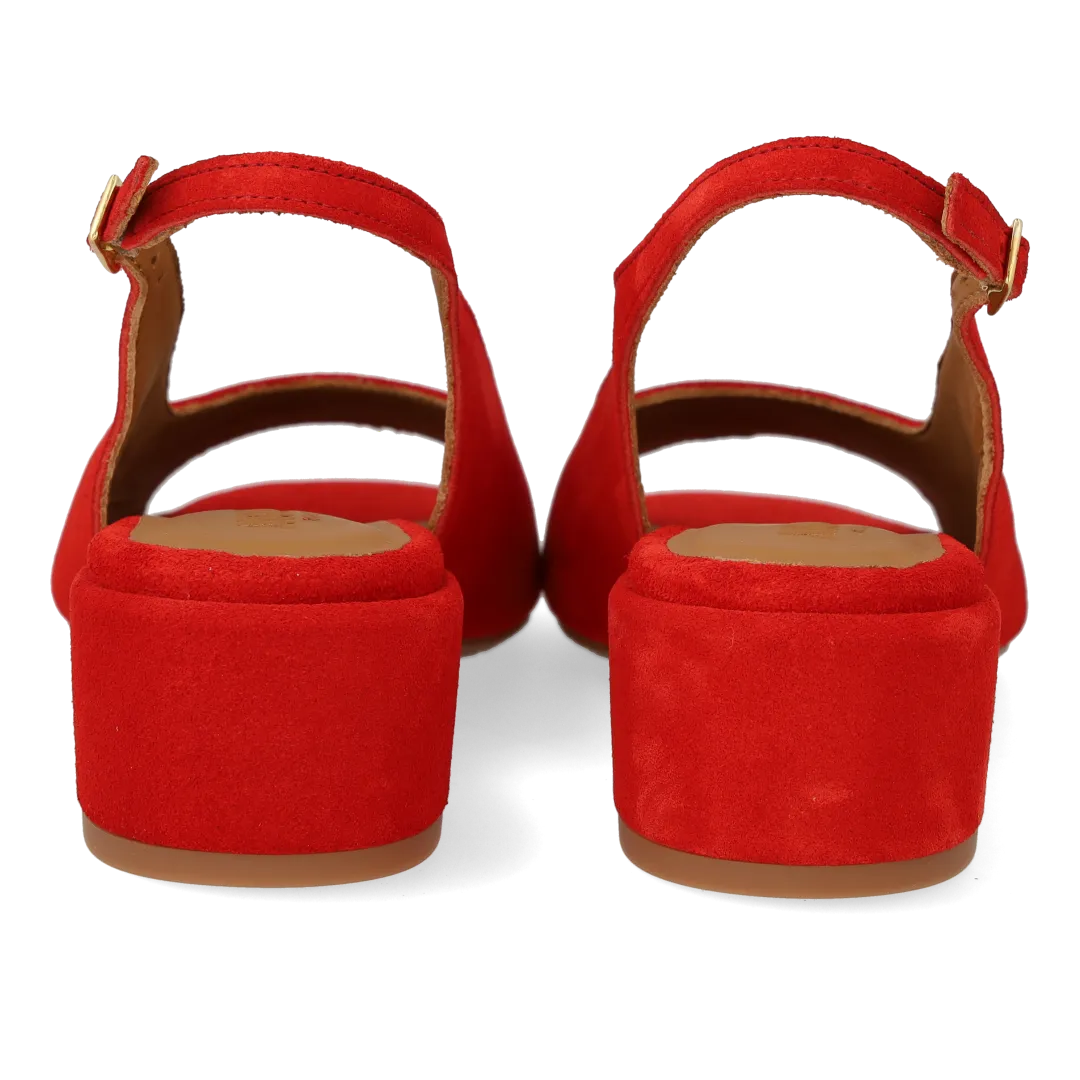 Angulus Højhælet slingback sandal åben tå damesandal