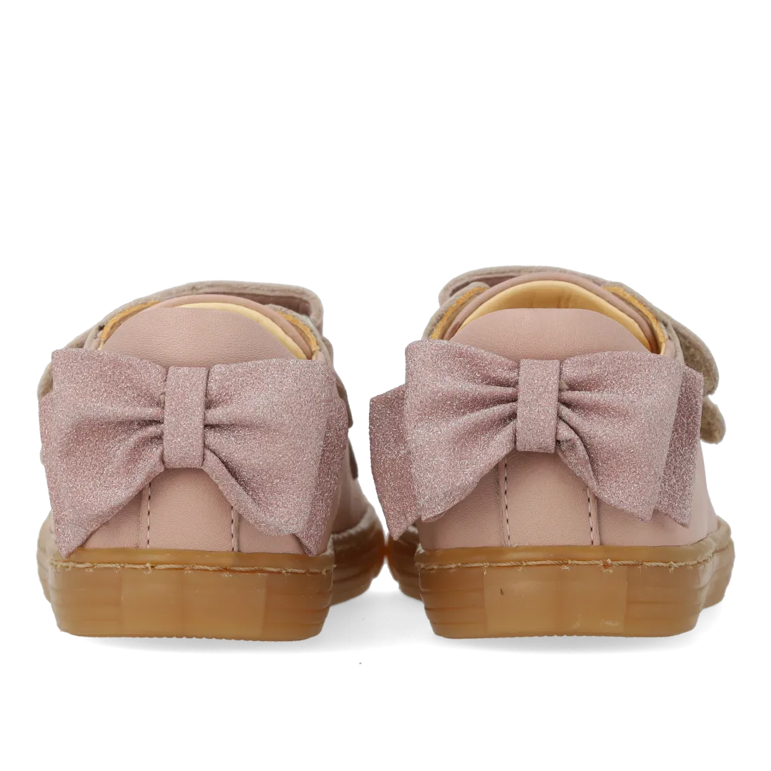 Angulus Begynder sneaker glittersløjfe børnesko str 21-25