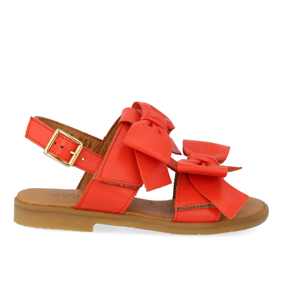 Angulus sandal åben tå børnesandal med sløjfe