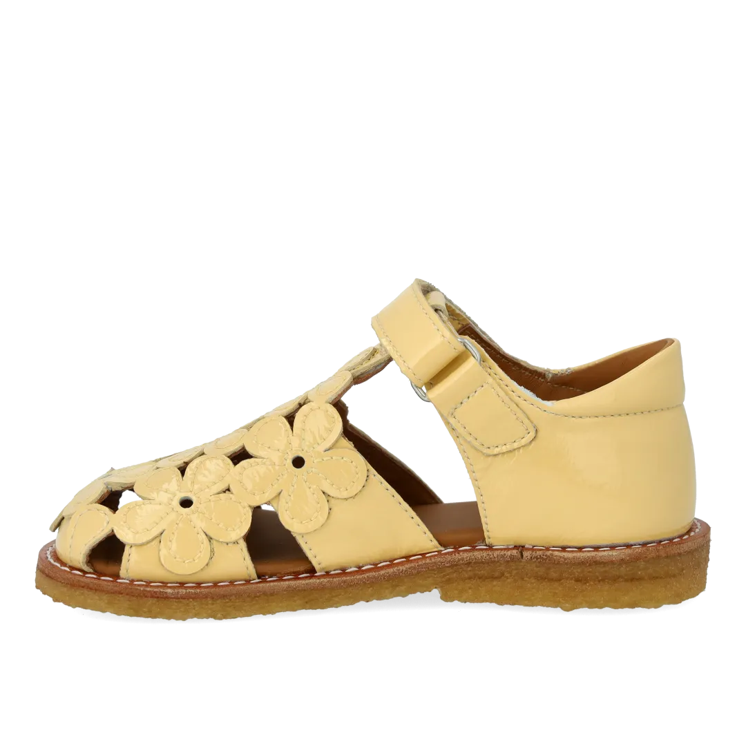 Angulus sandal børnesandal med lukket tå blomster