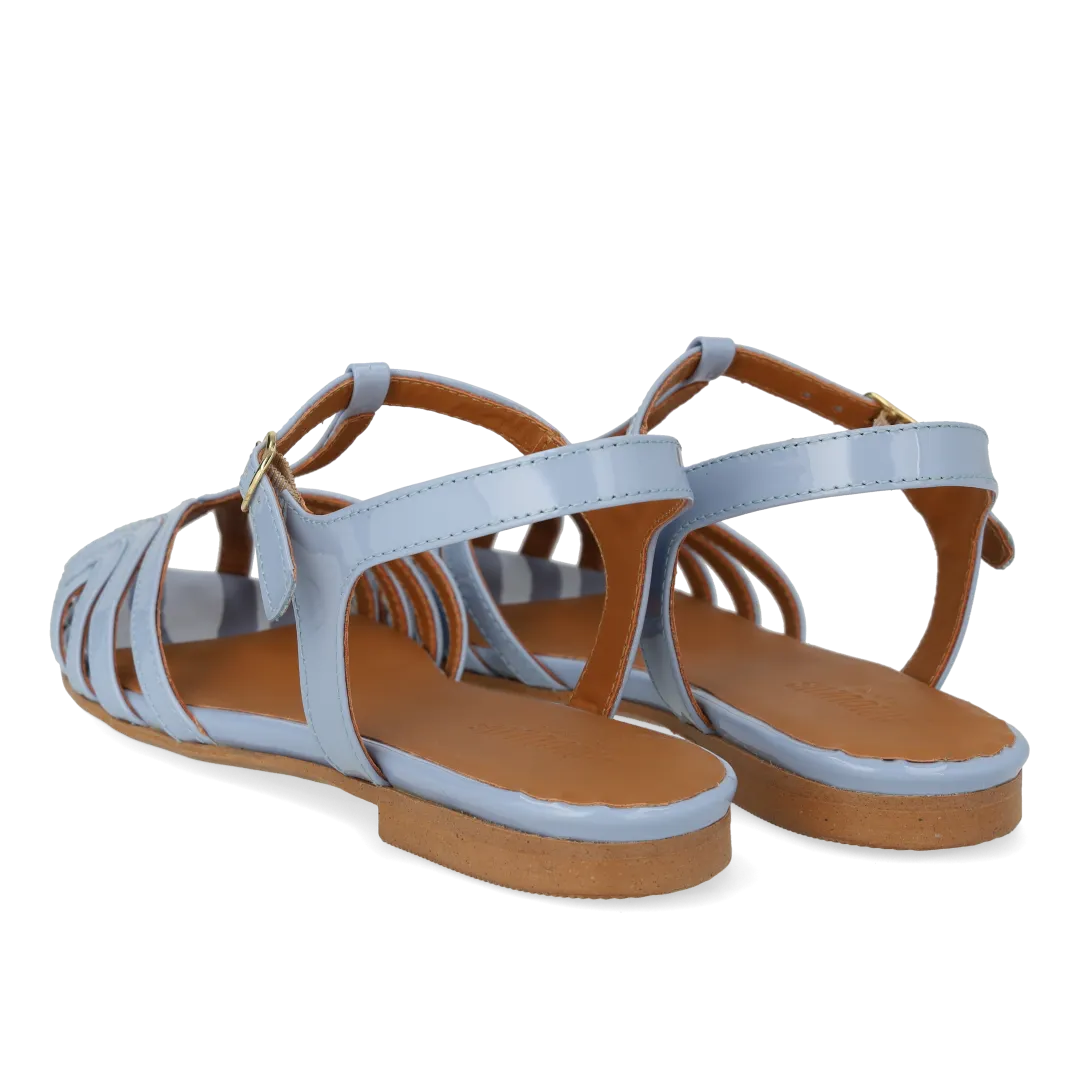 Angulus Flad sandal T-strap organisk detalje