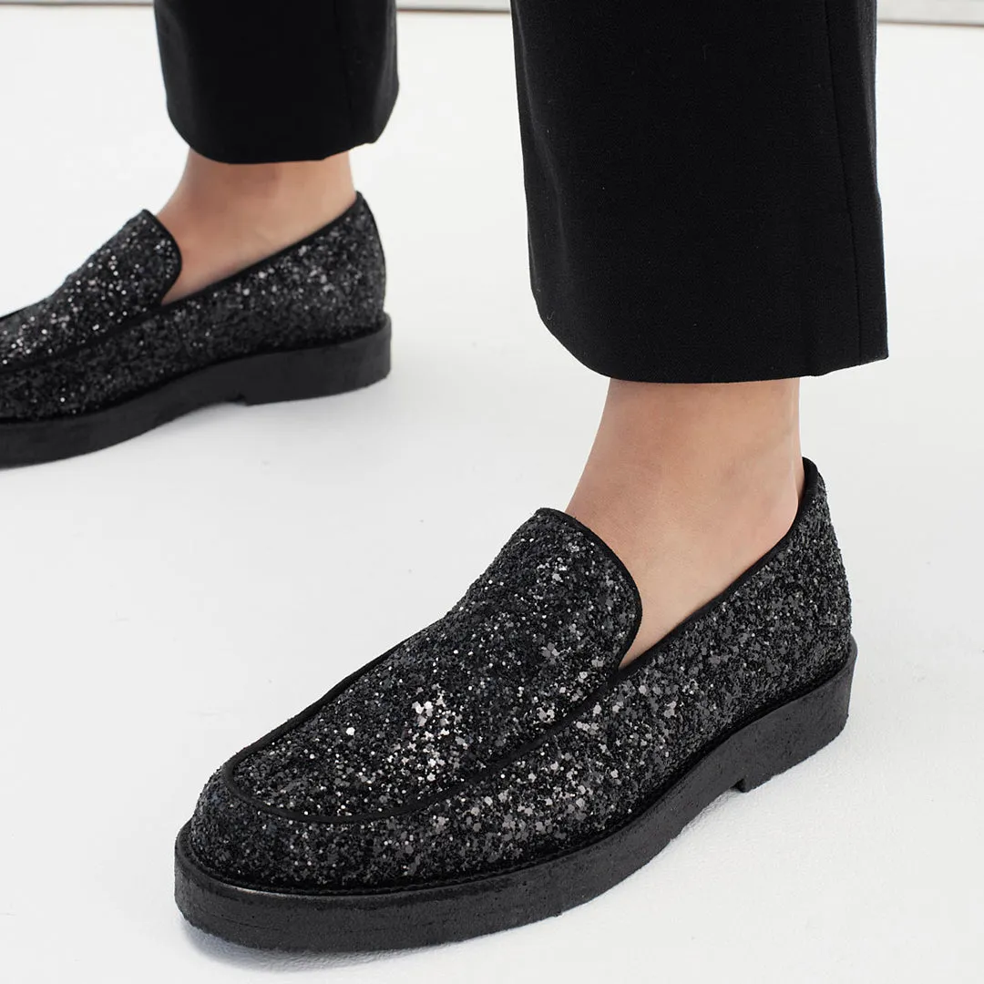 Angulus Klassisk loafer dameloafer glitter