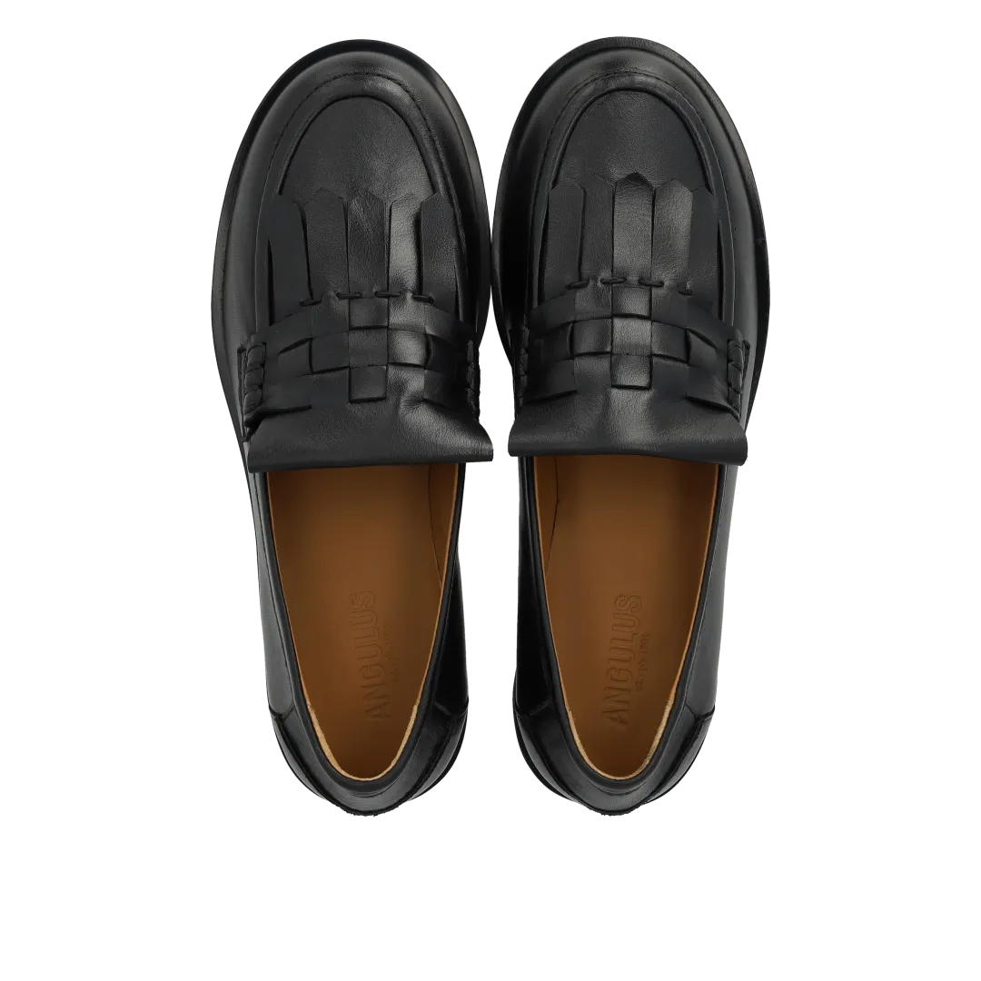Angulus Loafer med fletdetalje loafer dame læder