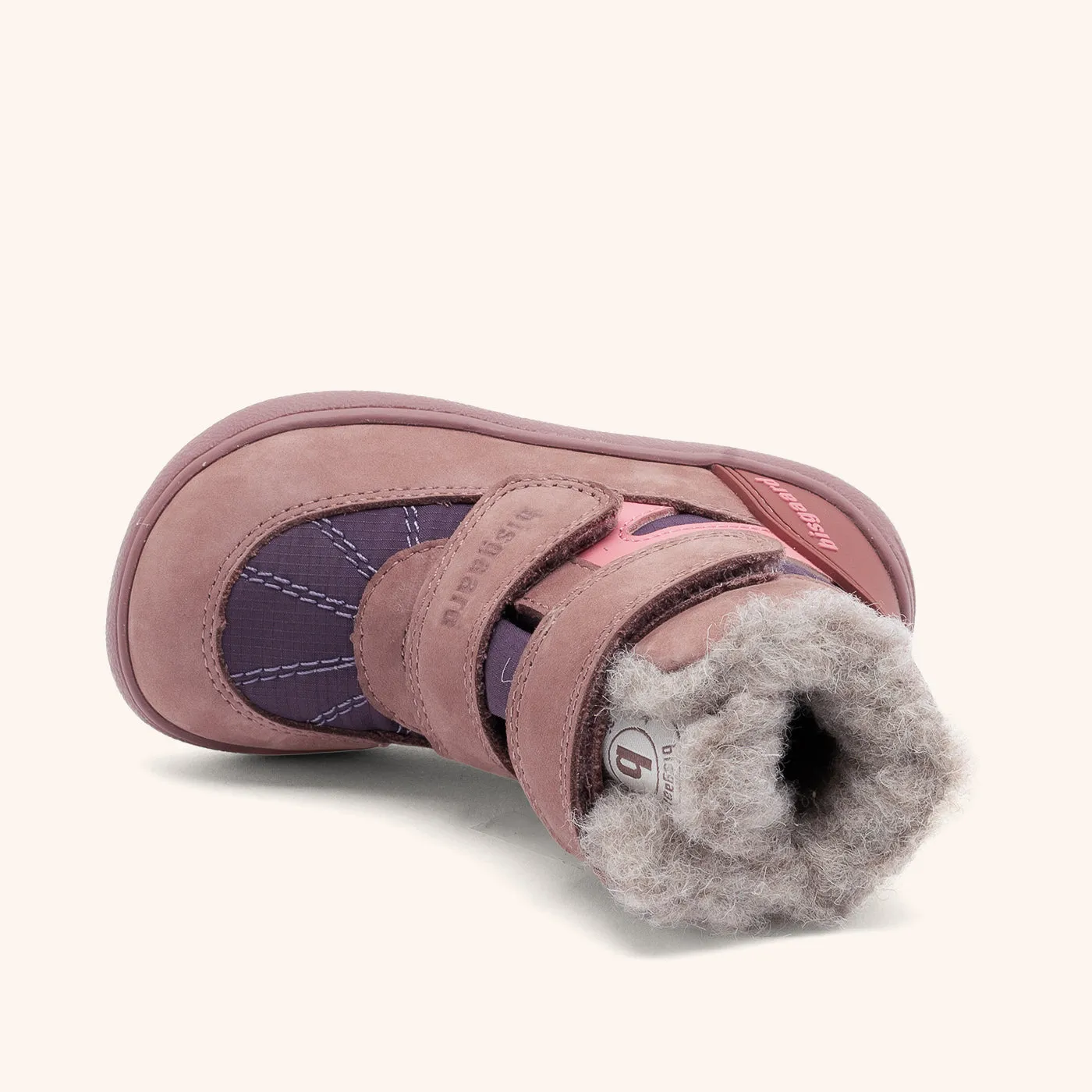 Bisgaard Barefoot Rumle Tex vinterstøvle plum