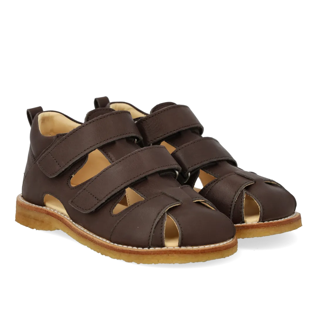 Angulus Sandal velcro lukket tå læder rummelig
