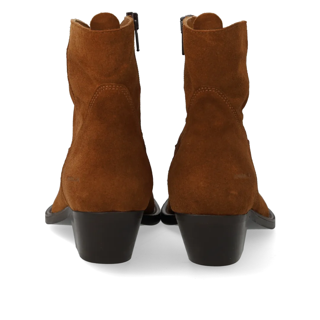 Angulus Cowboystøvle ruskind westernstøvle brun