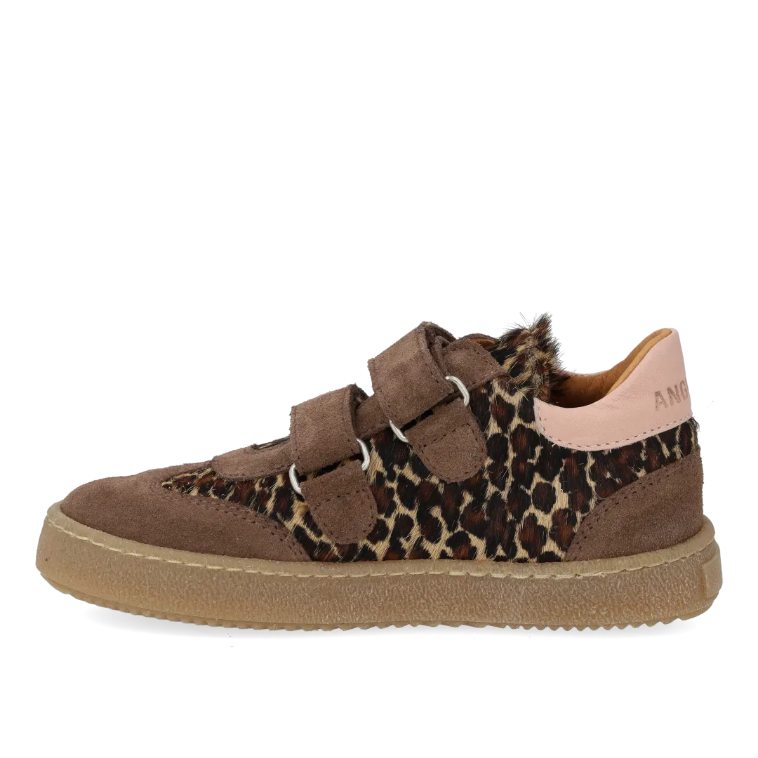 Angulus Court sneaker børnesneaker pony leopard