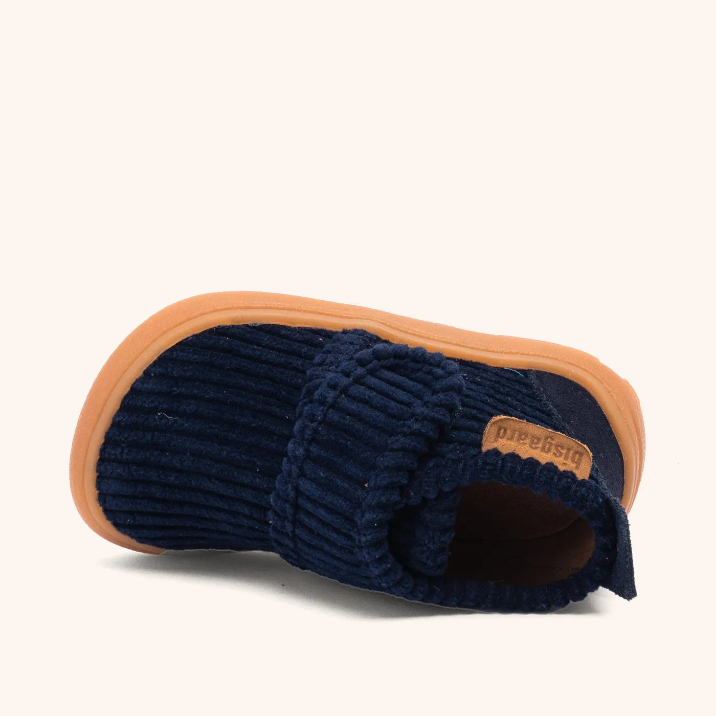 Bisgaard Barefoot Basic hjemmesko navy fløjl