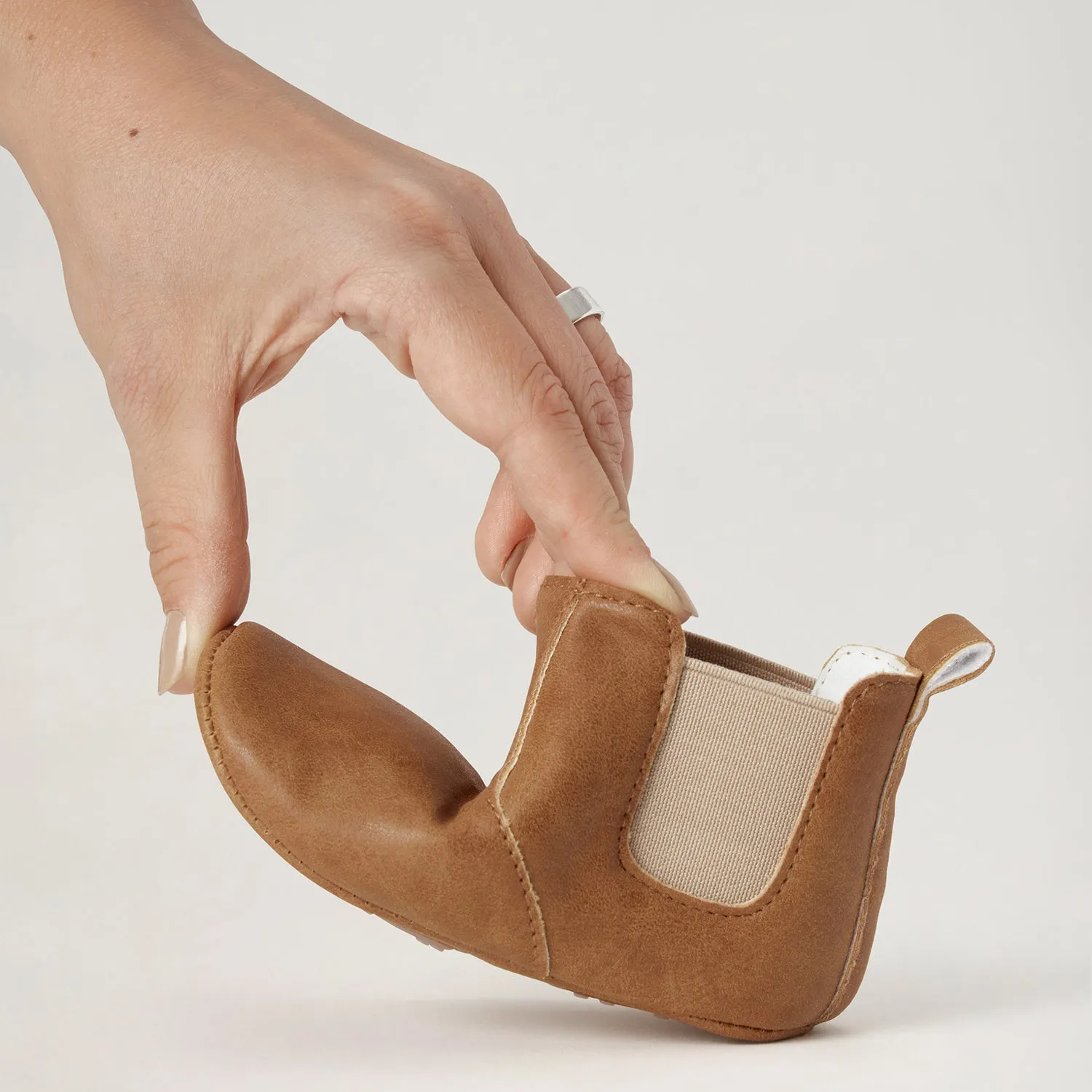 BabyMocs Little Wonderland støvle brun barfodsål