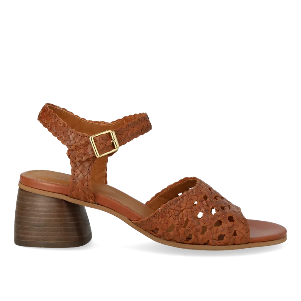 Angulus håndflettet sandal skind 5 cm hæl