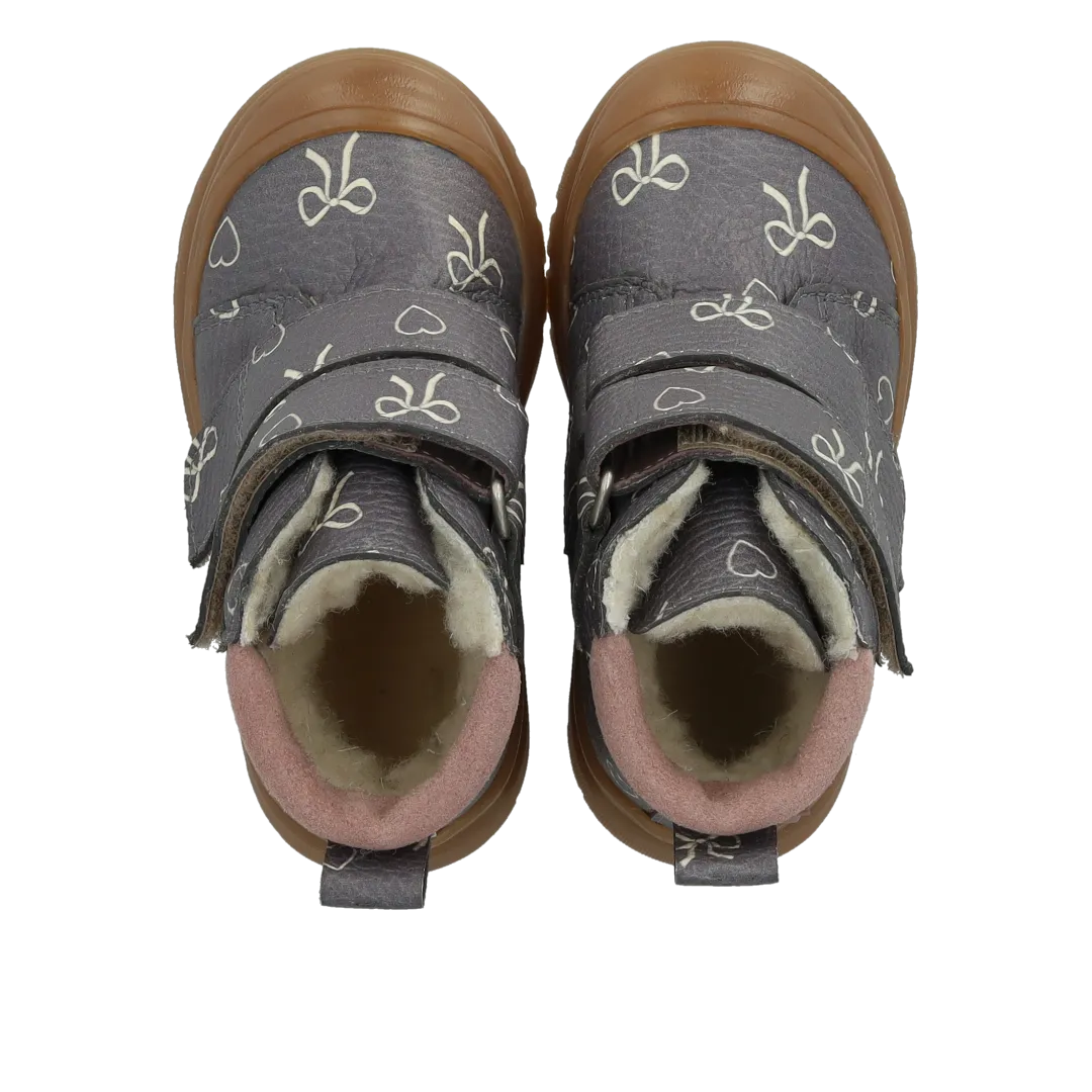 Angulus TEX-støvle begyndersko uld print velcro