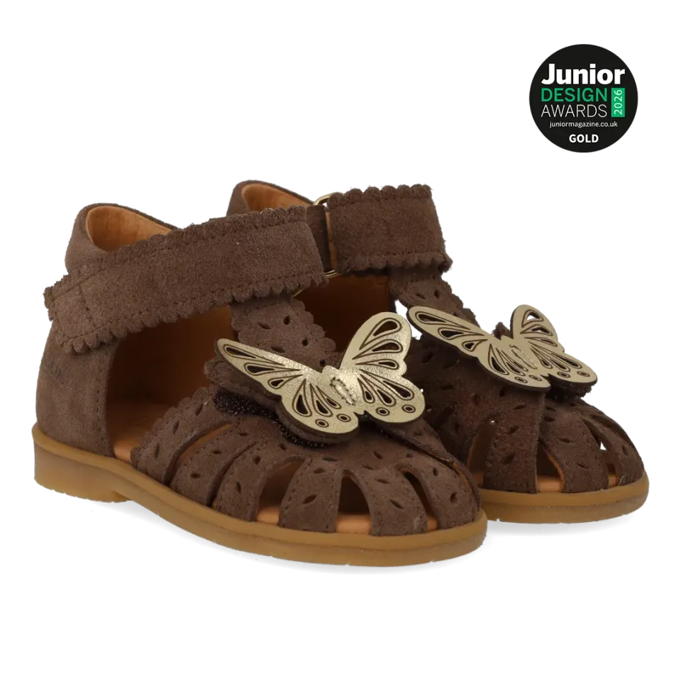 Angulus Sommerfugl sandal børnesandal ruskind str 20-25
