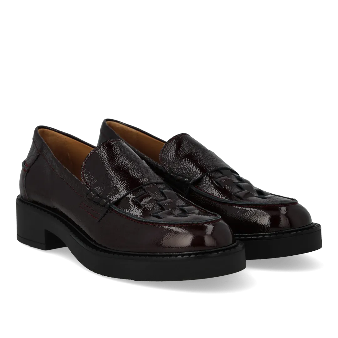 Angulus Loafer med fletdetalje damesko chunky