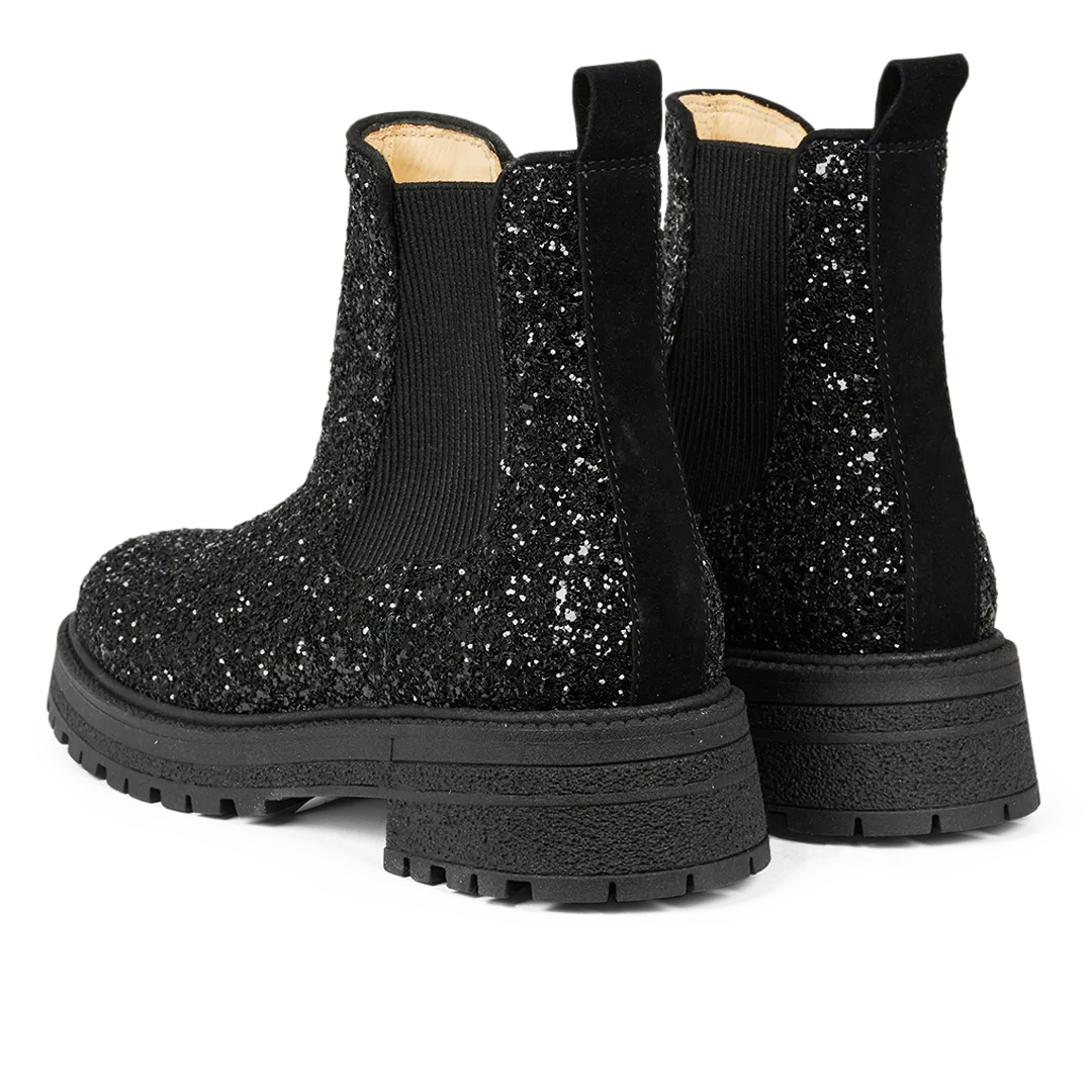 Angulus Chelsea støvle børn glitter track sål