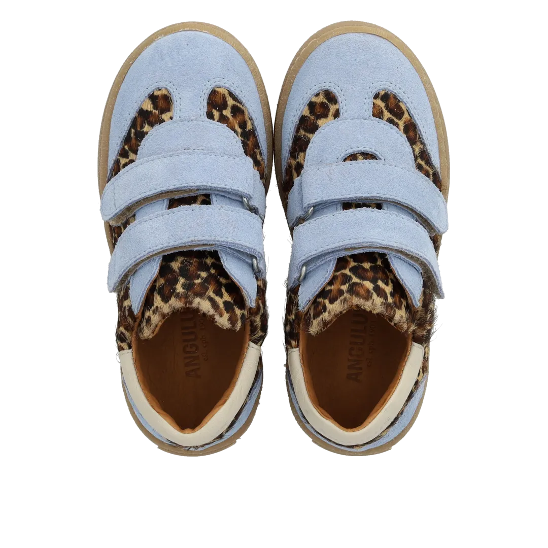 Angulus Court sneaker pony leopard velcro