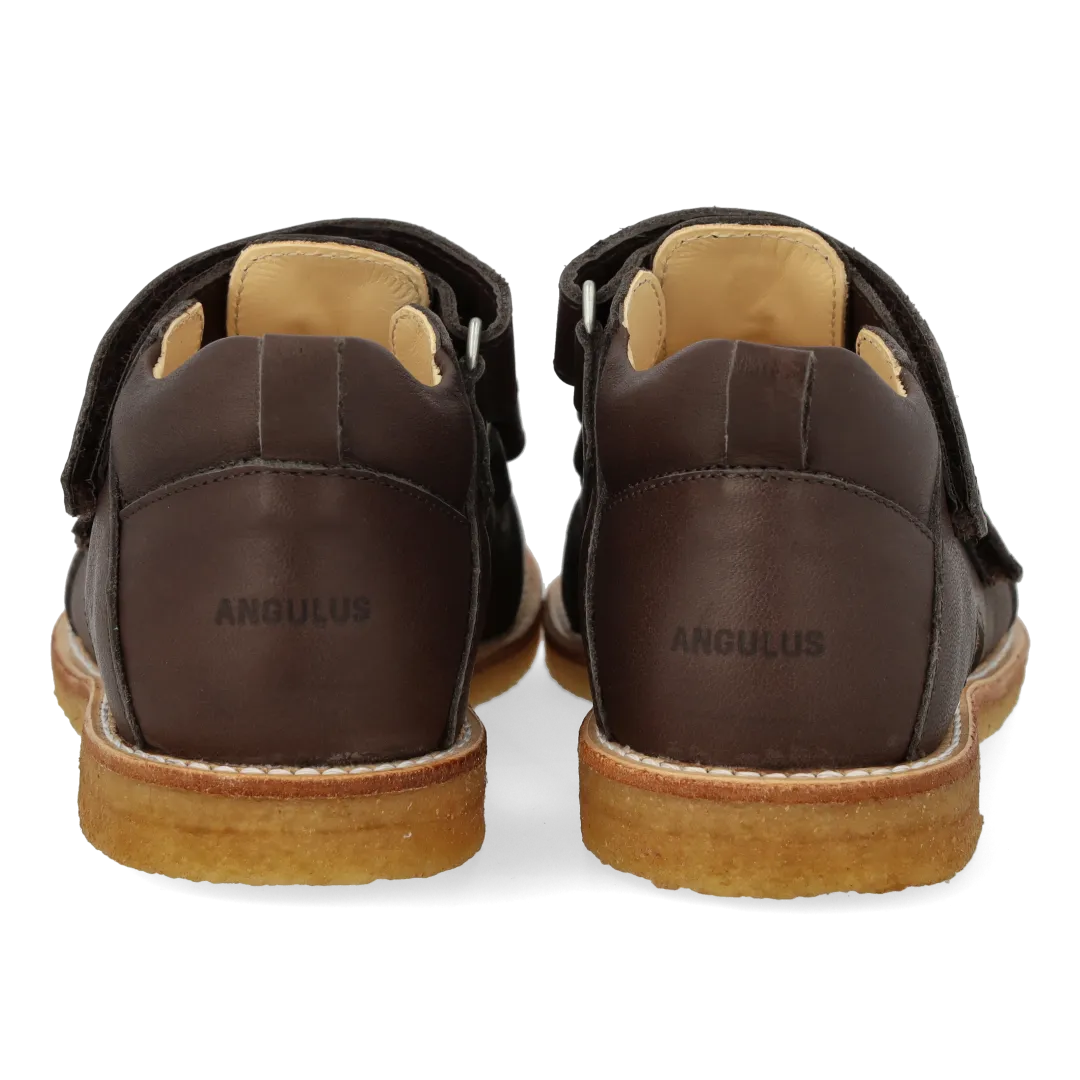 Angulus Sandal velcro lukket tå læder rummelig