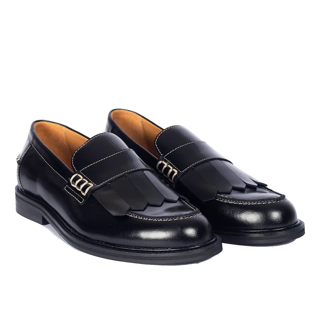 Angulus Penny loafer frynser kontraststikning dame