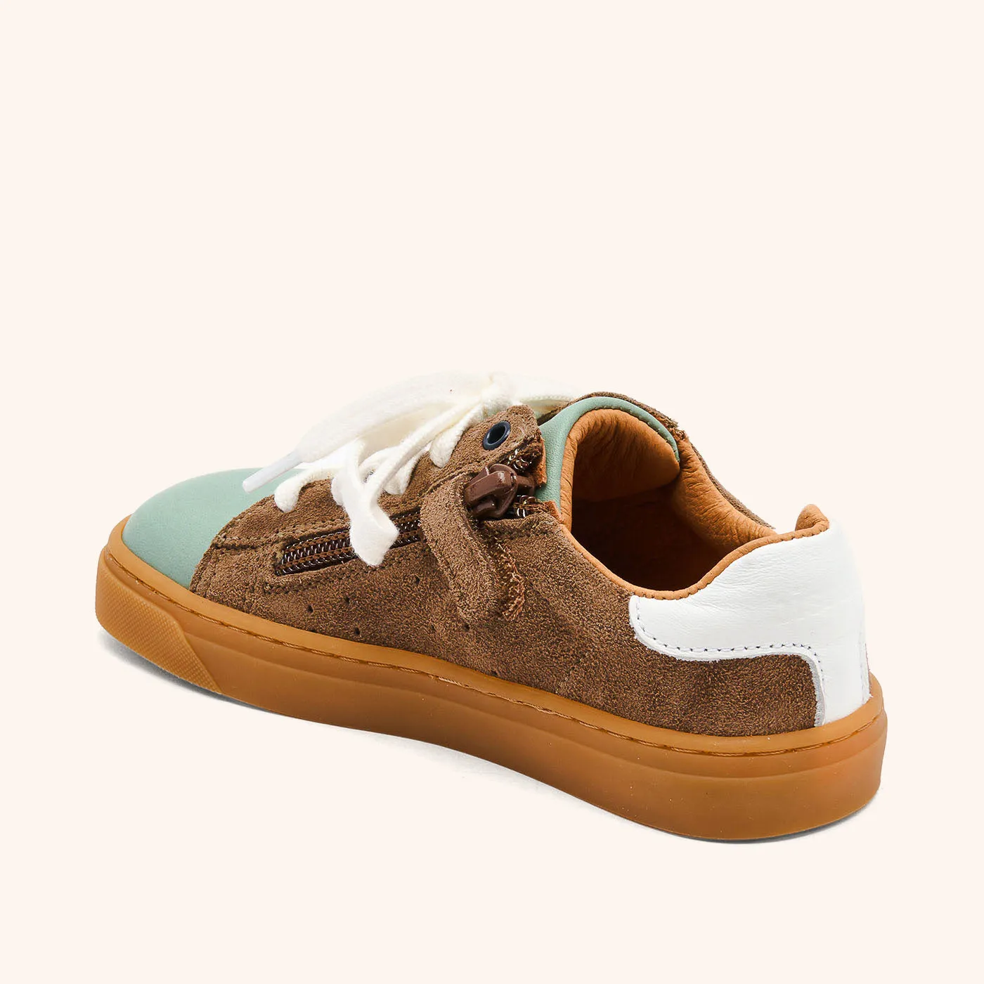 Bisgaard Barefoot Raymond sneaker sage læder