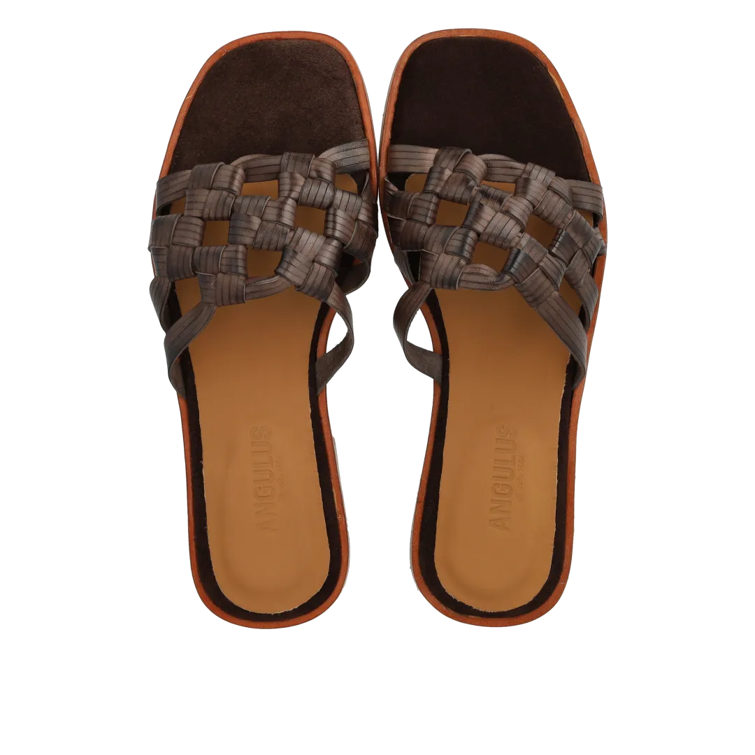 Angulus Slip-on sandal flet dame sandal læder