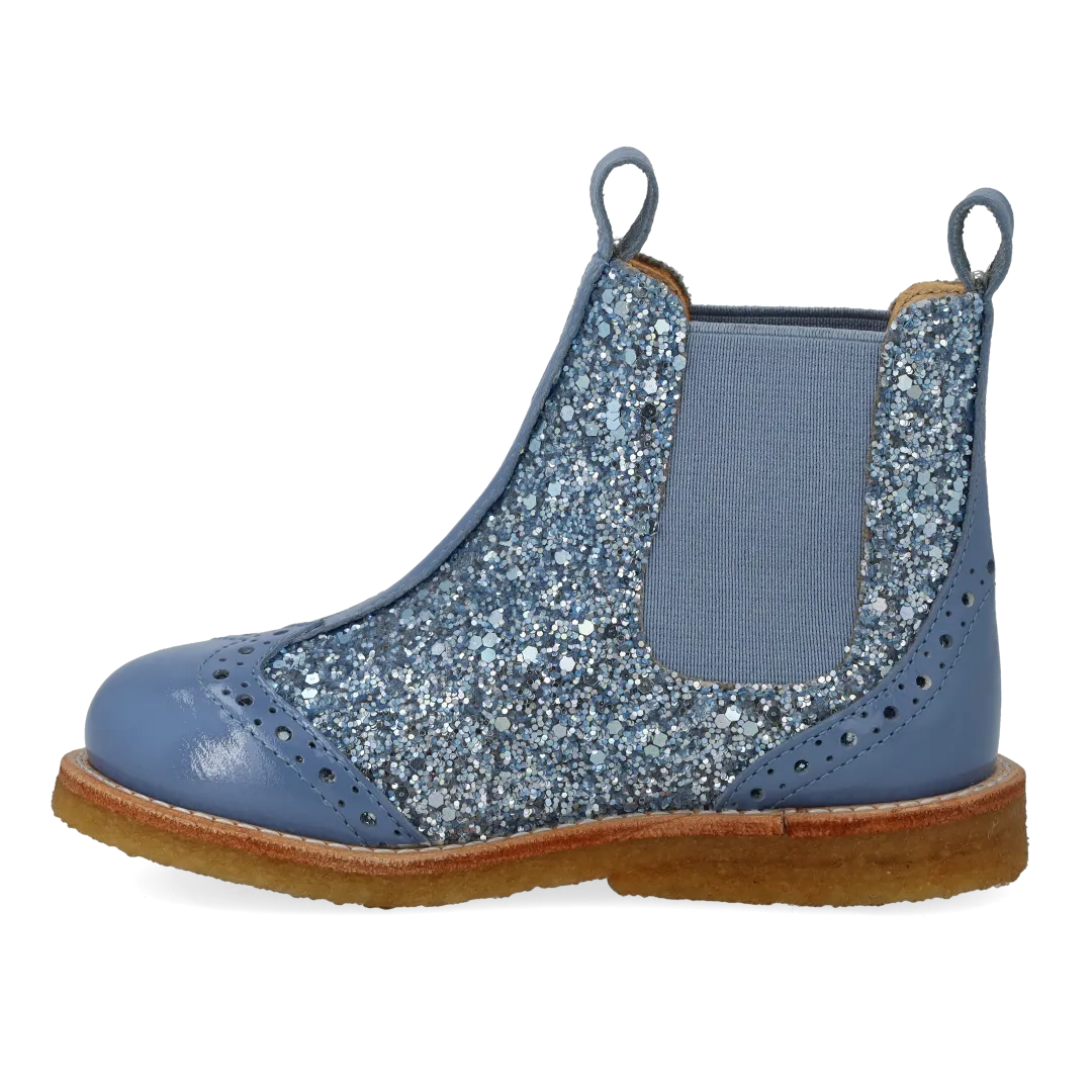 Angulus Chelsea støvle brogue glitter str 26-32