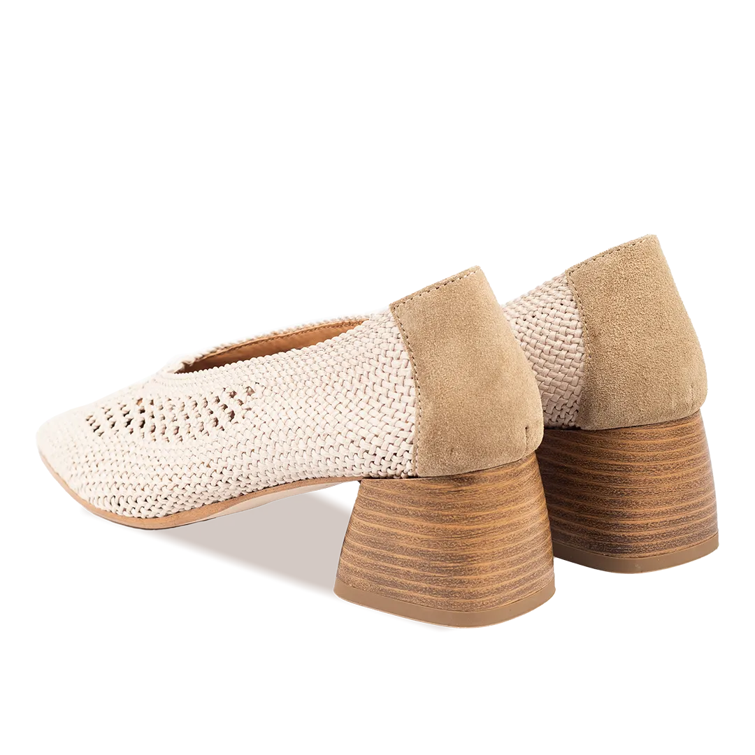 Angulus Vævet Pump pumps spids str 36-42 skind