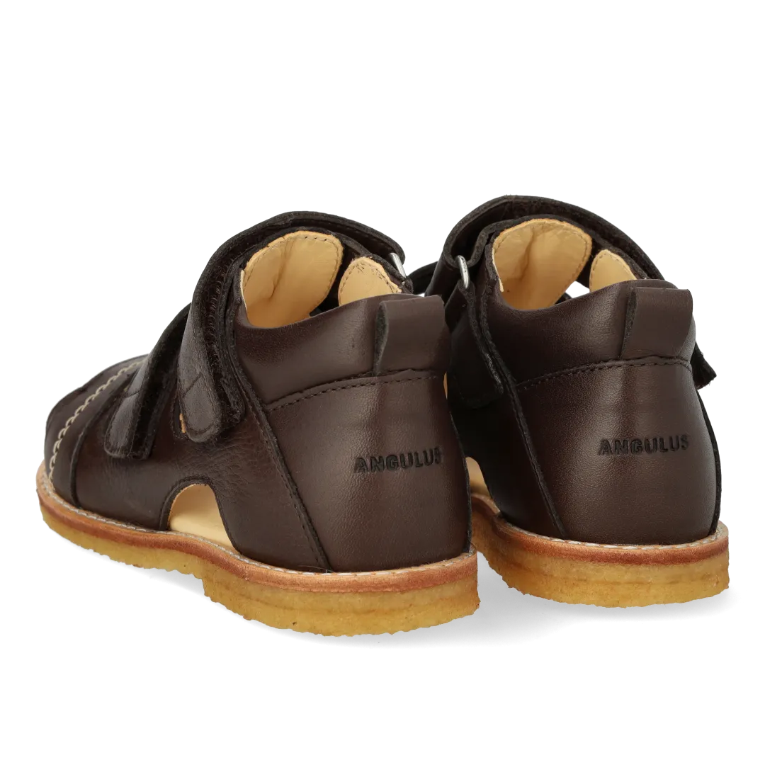 Angulus Begynder sandal velcro læder rummelig