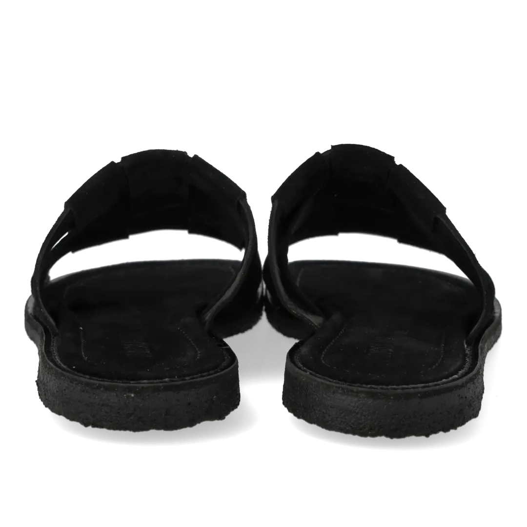 Angulus Flettet slip-on sandal ruskind bred