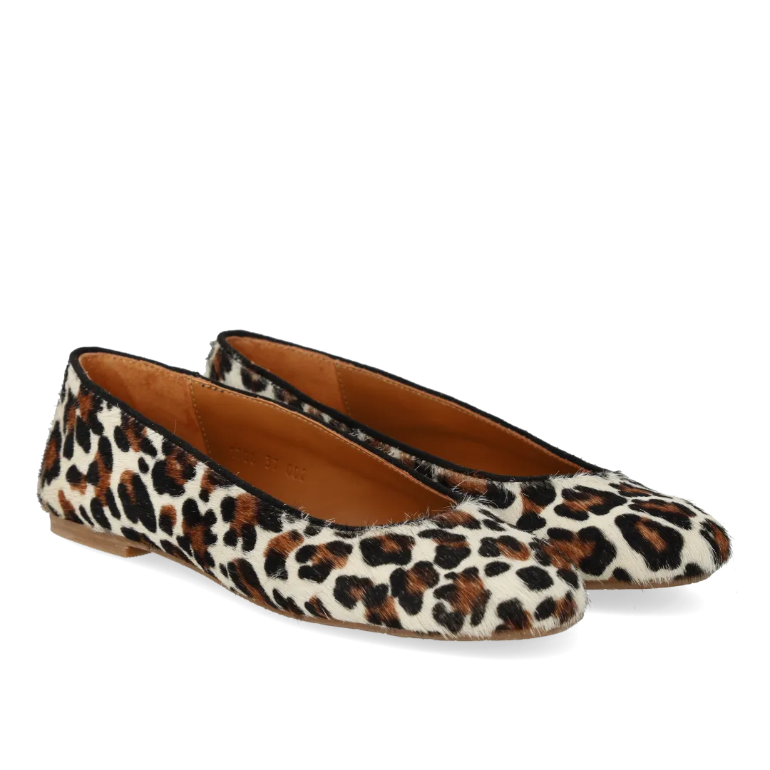 Angulus Leopard ballerina pumps spids tå 5 cm hæl