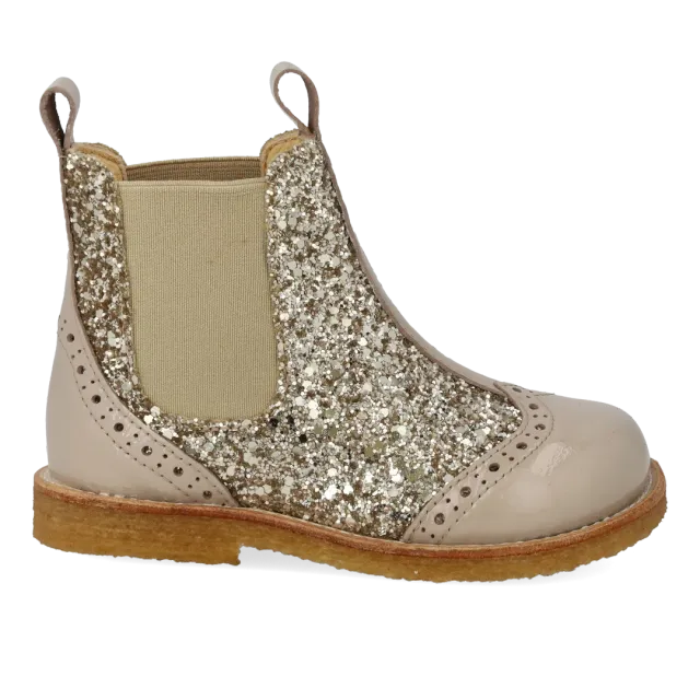 Angulus Chelsea støvle glitter brogue børn rummelig