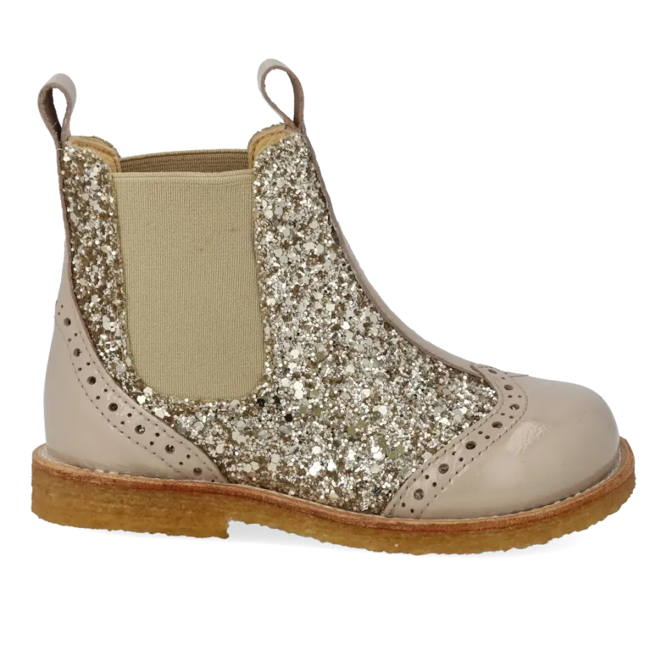 Angulus Chelsea støvle glitter brogue børn rummelig