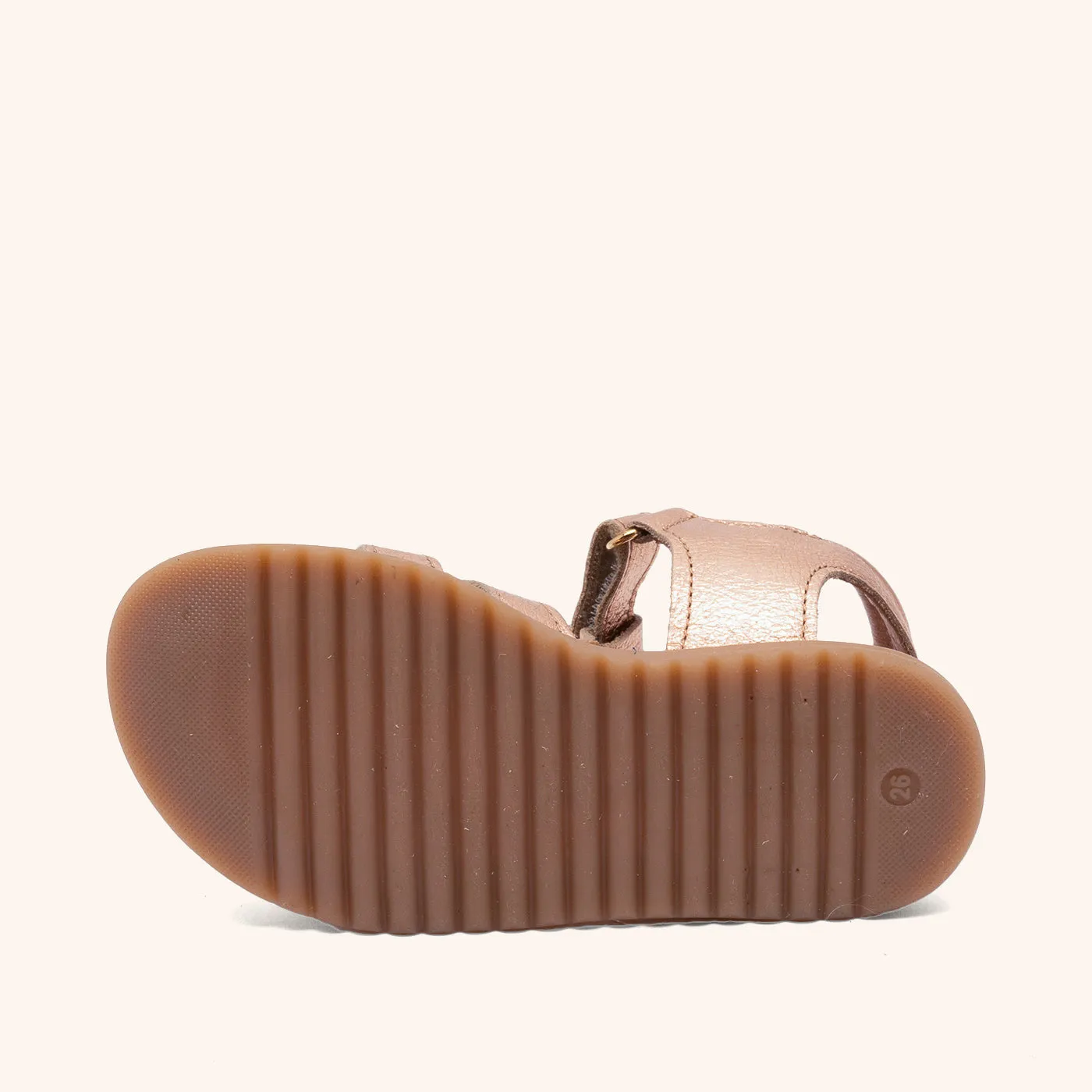 Bisgaard Felicia sandal rose gold læder remme