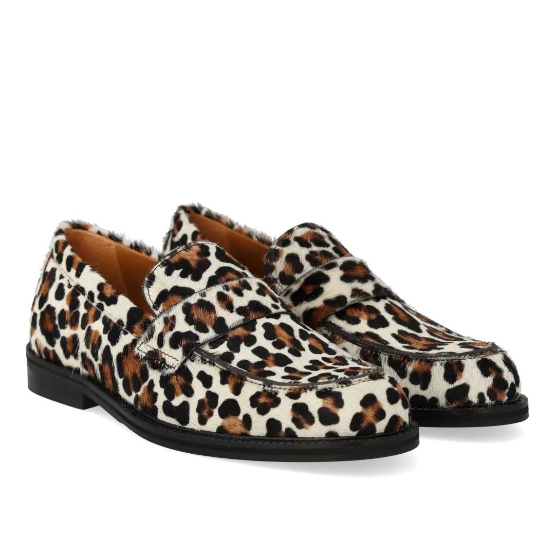 Angulus Penny loafer mønstret pony sko tunitsål