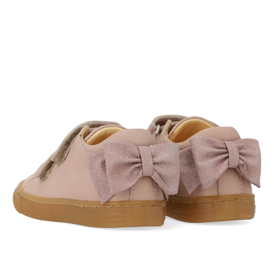 Angulus Begynder sneaker glittersløjfe børnesko str 21-25