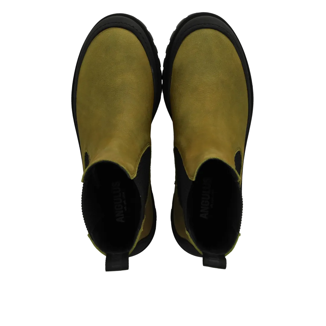 Angulus Chelsea støvle dame nubuck chunky sål