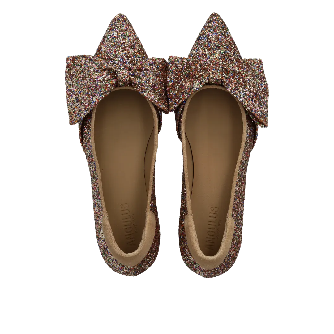 Angulus Sløjfe pump glitter pump blokhæl