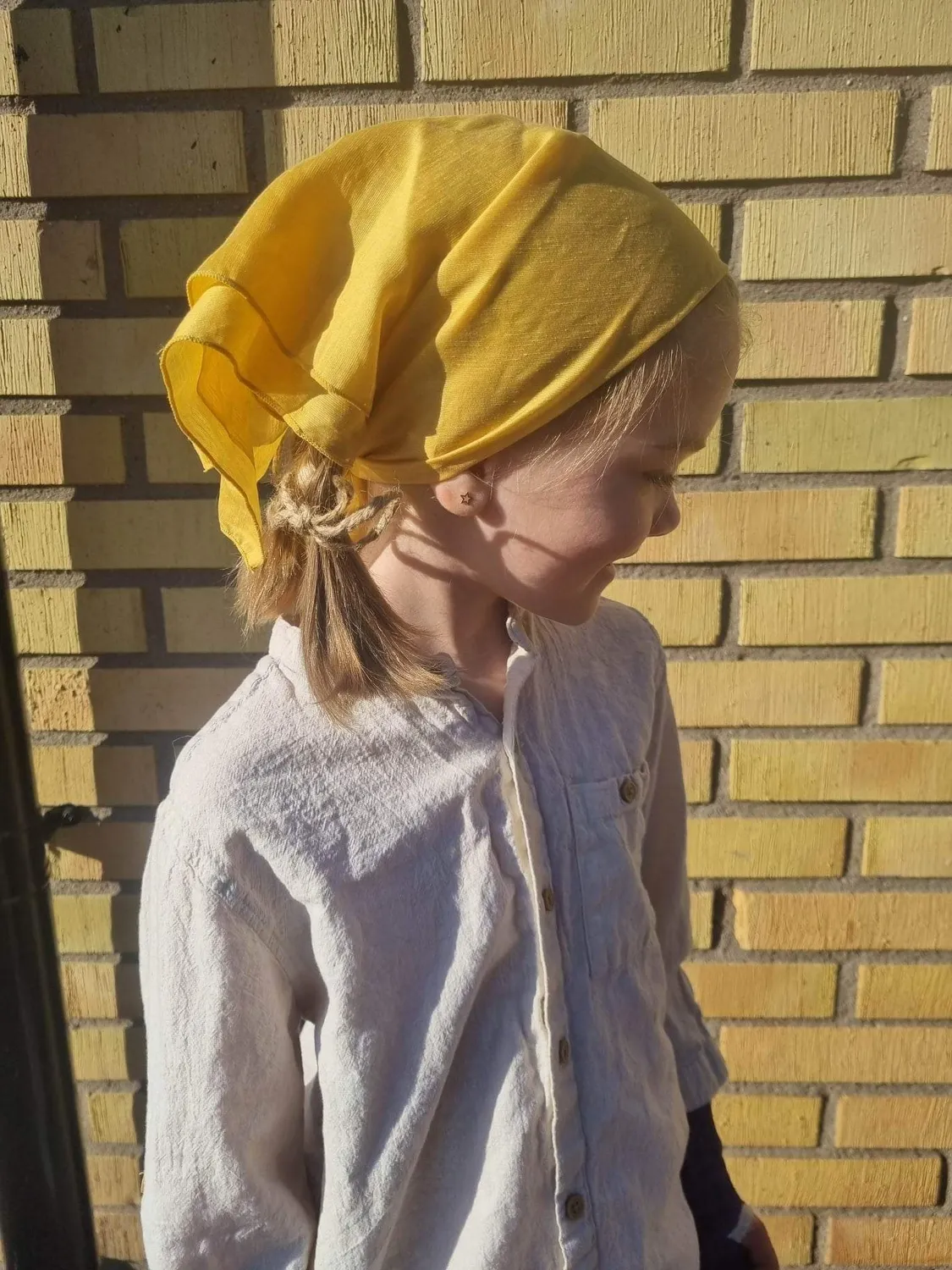 BabyMocs Linen Scarf tørklæde gul barn