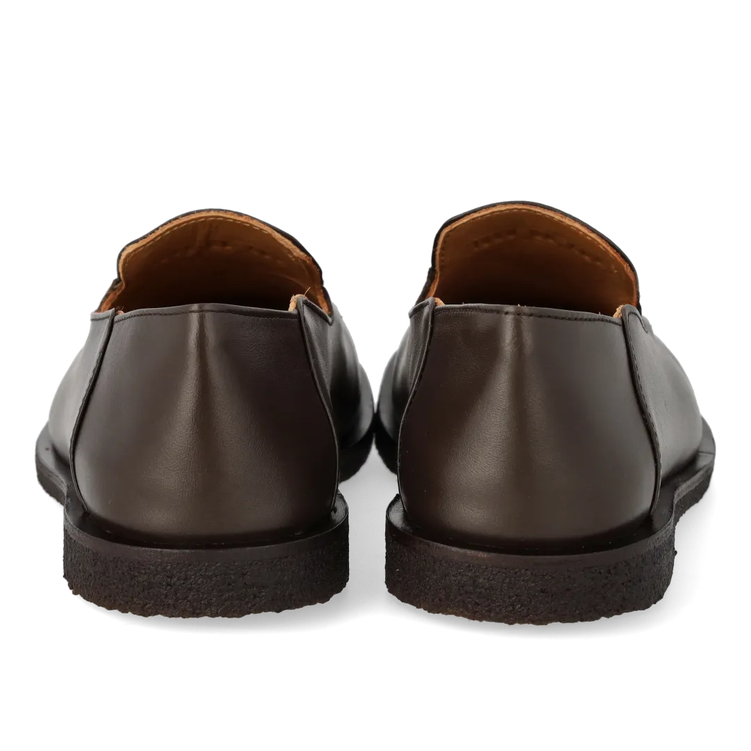 Angulus loafer bred lædersko brun åndbar