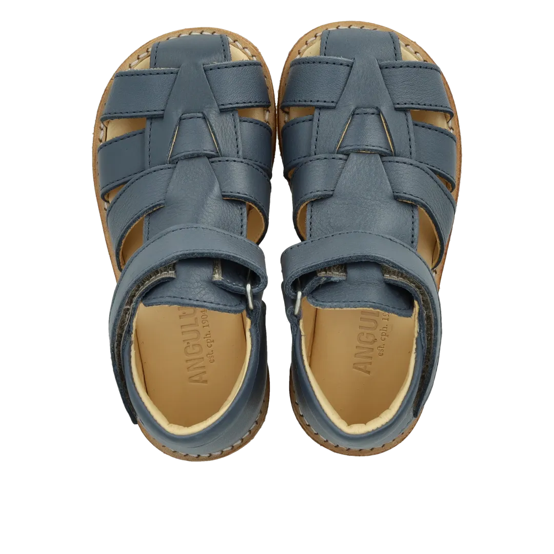 Angulus Begynder sandal med velcro lædersandal lukket tå