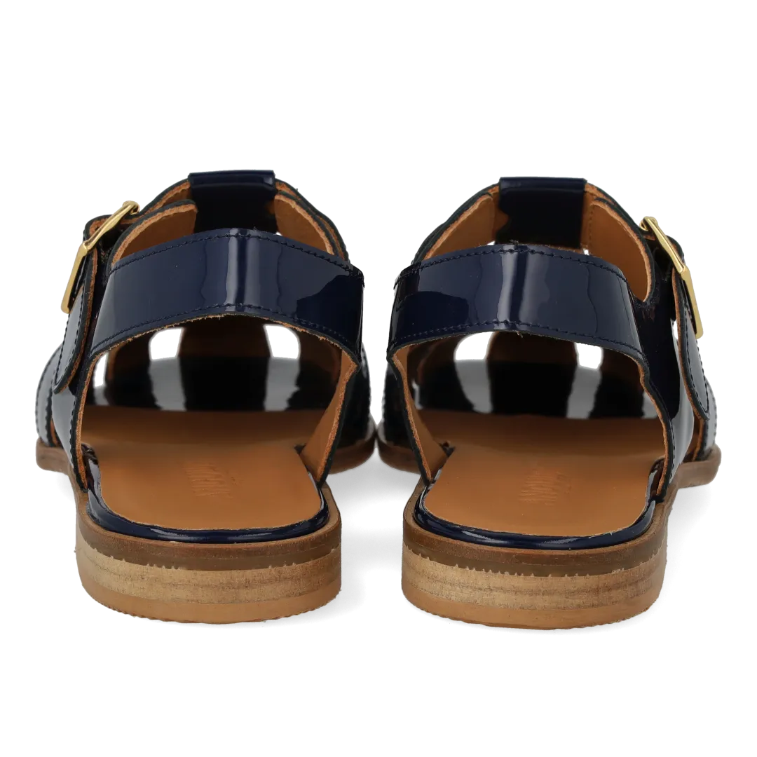 Angulus fisherman sandal hulmønster dame læder ankelstrop
