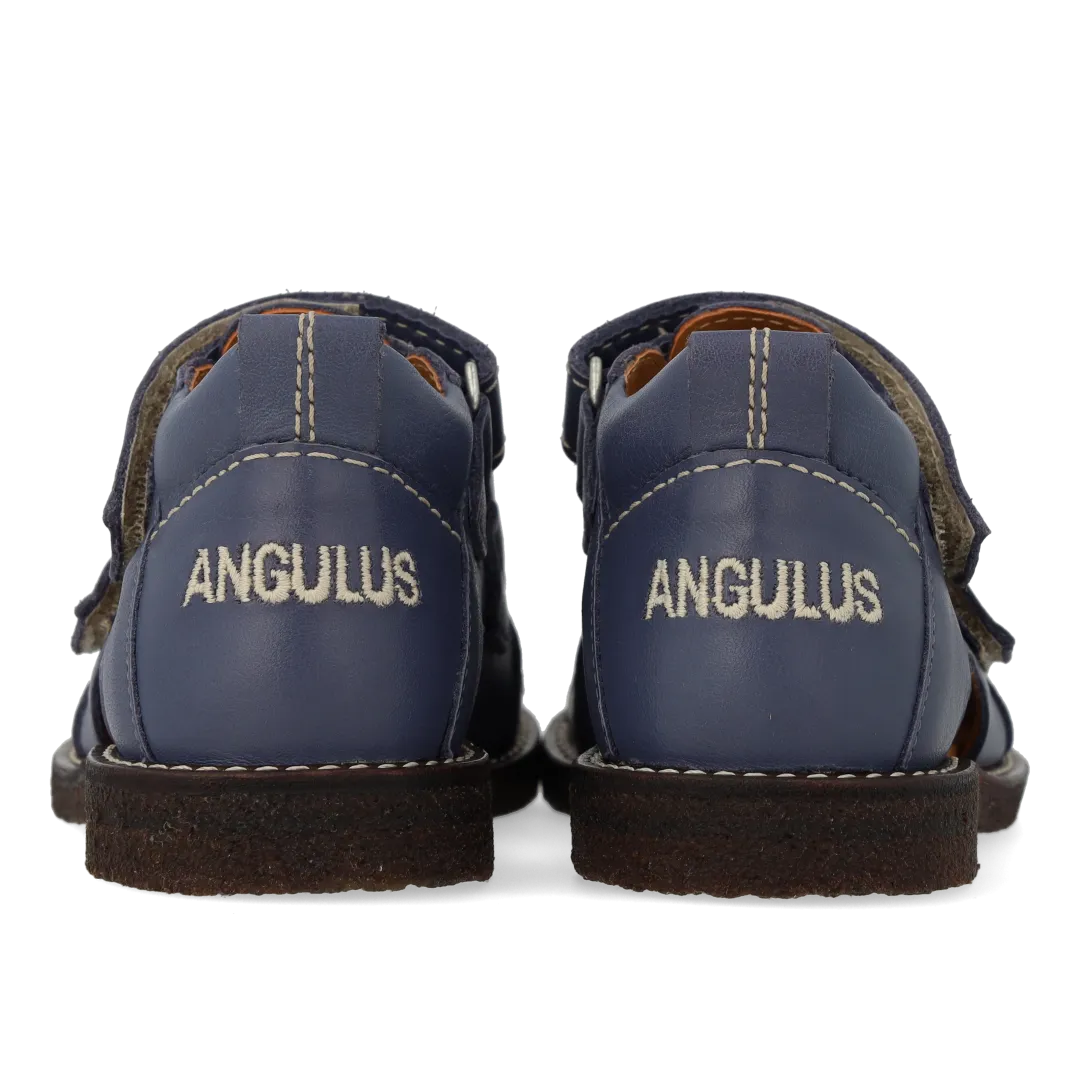 Angulus Sandal med stjerne børnesandal læder velcro rummelig