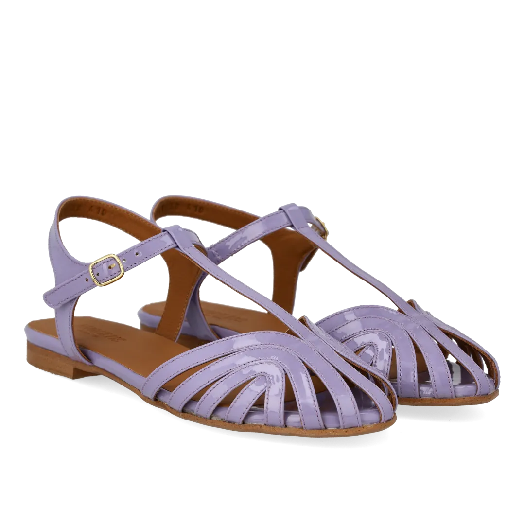 Angulus Flad sandal med smuk organisk frontdetalje damesandal