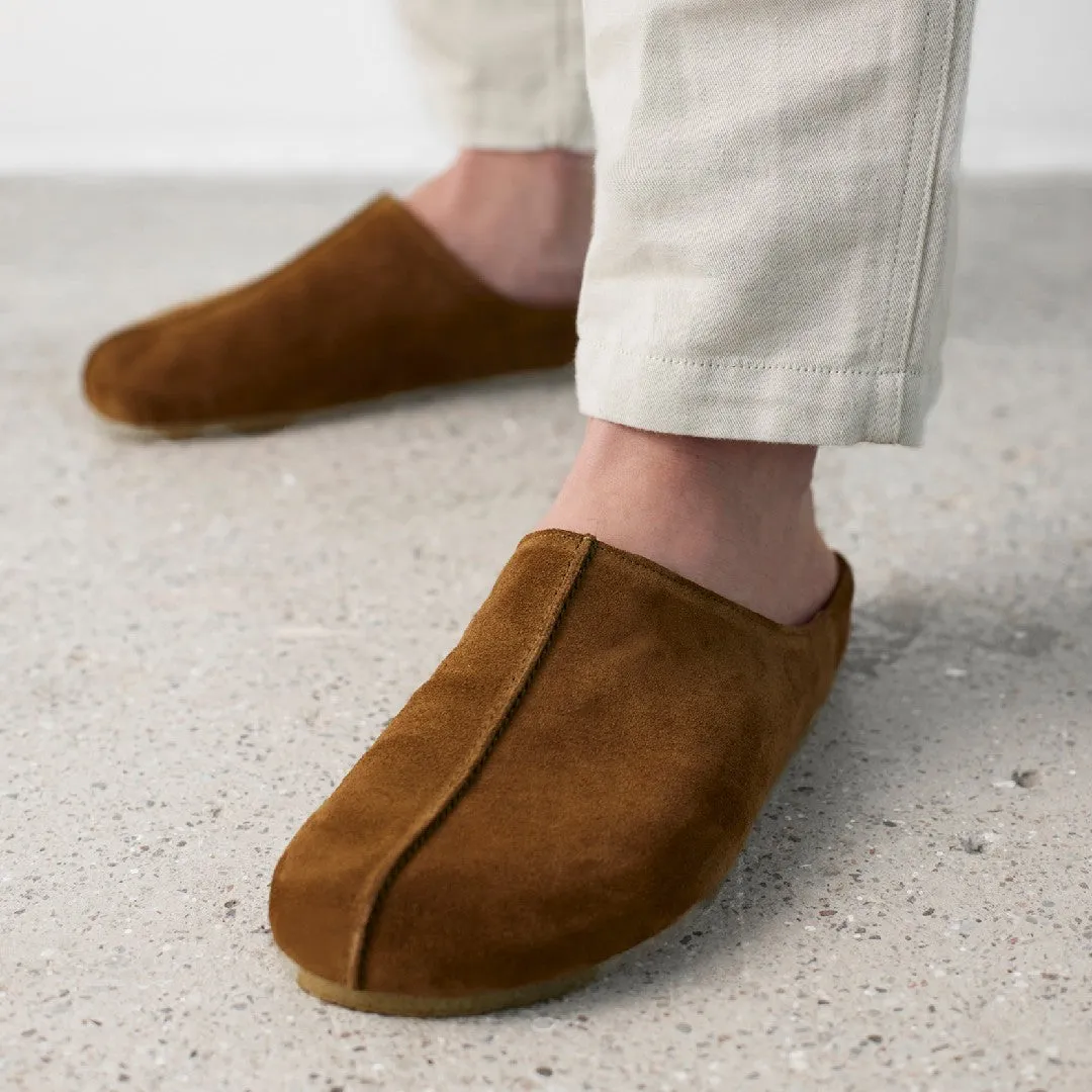 Angulus Fodseng Mule sandaler ruskind til herre