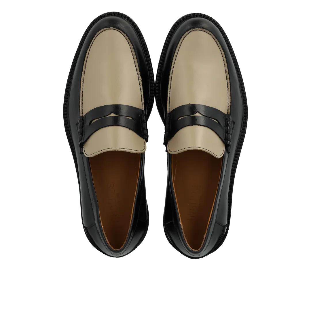 Angulus Klassisk Penny loafers colourblock læder