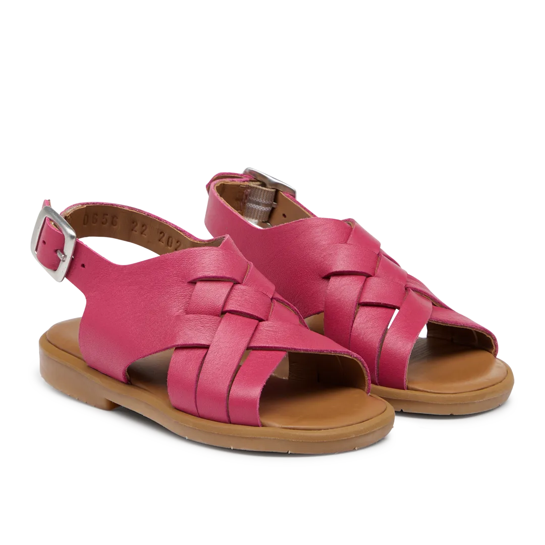 Angulus Fletsandal åben tå børn spændelukning glitter