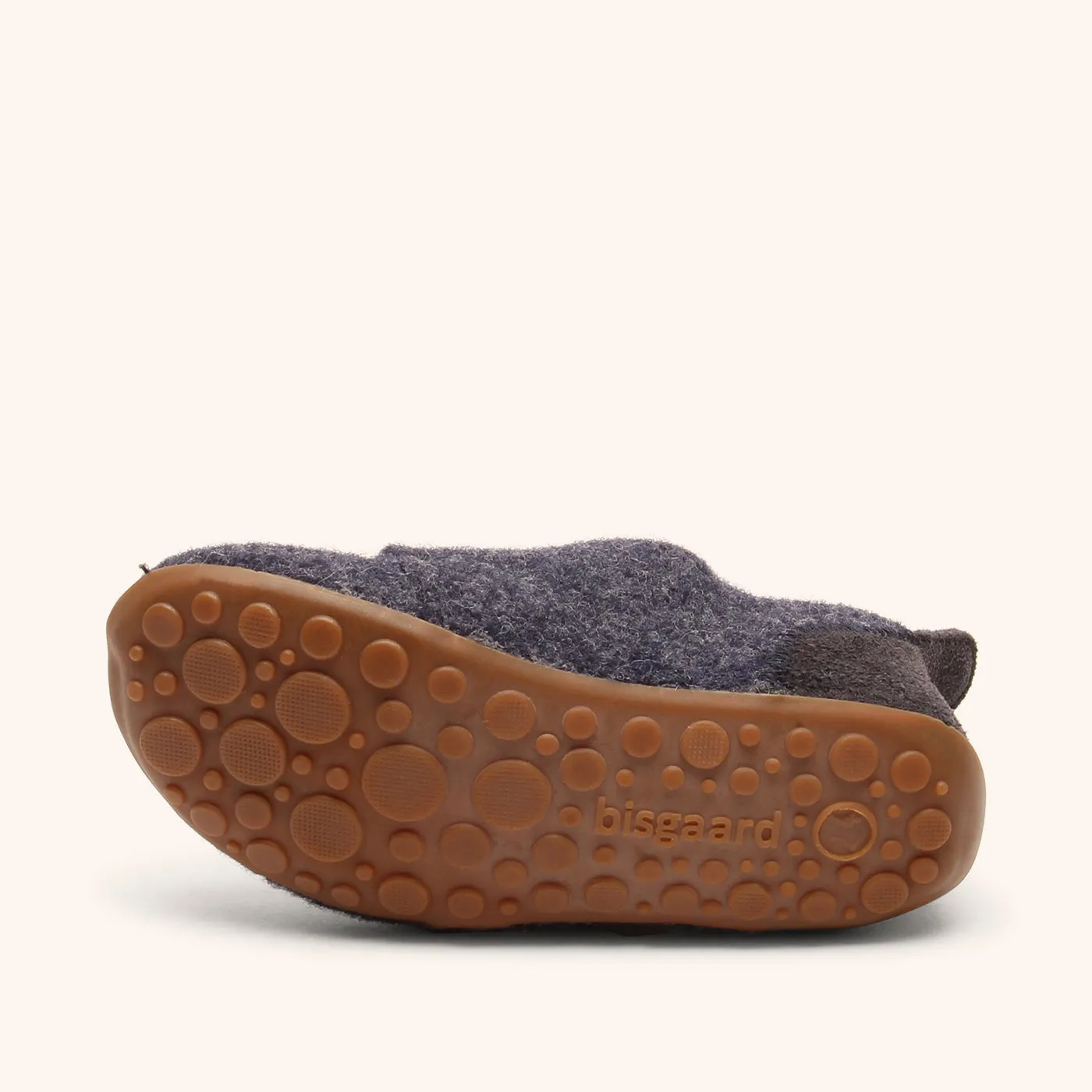 Bisgaard Casual Wool hjemmesko blå uld filt