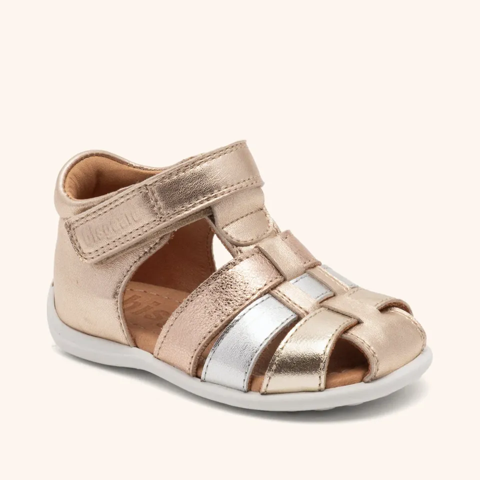 Bisgaard Carly sandal champagne læder lukket tå