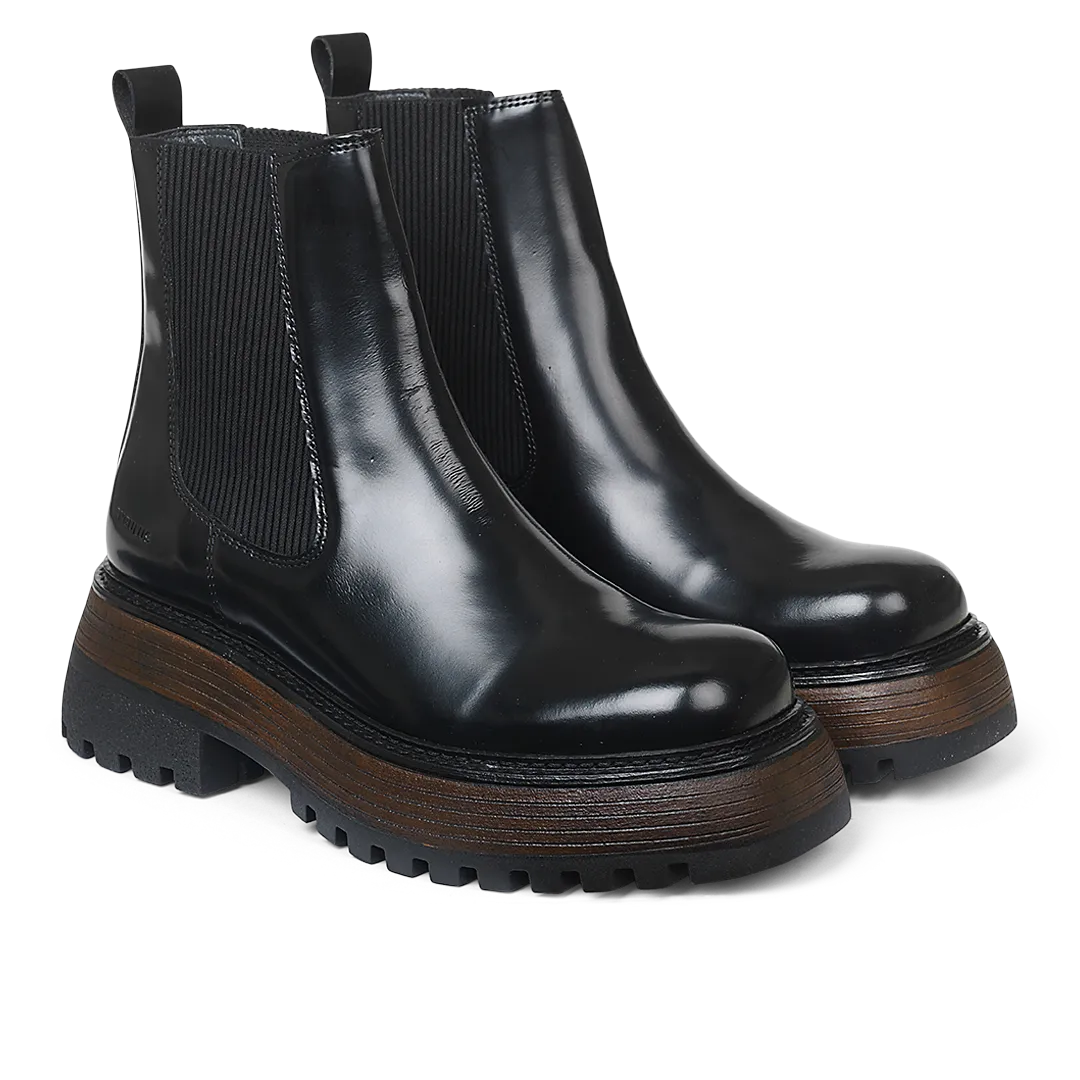 Angulus Platform Chelsea støvle dame chunky sort