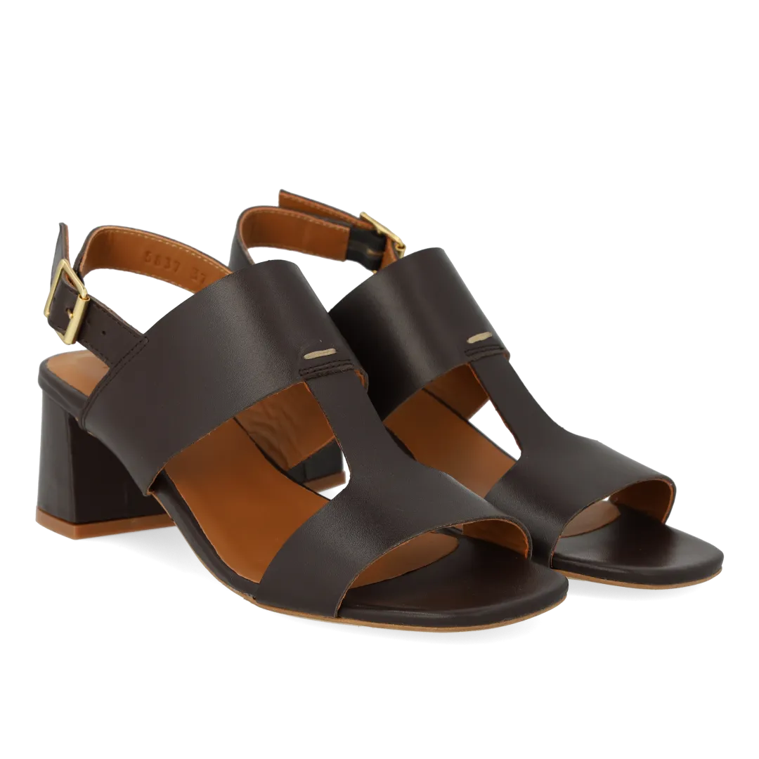 Angulus sandal med blokhæl lædersandal 6 cm