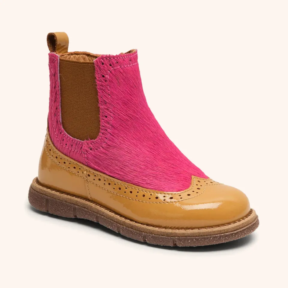 Bisgaard Mace vinterstøvle flamingo fur læder