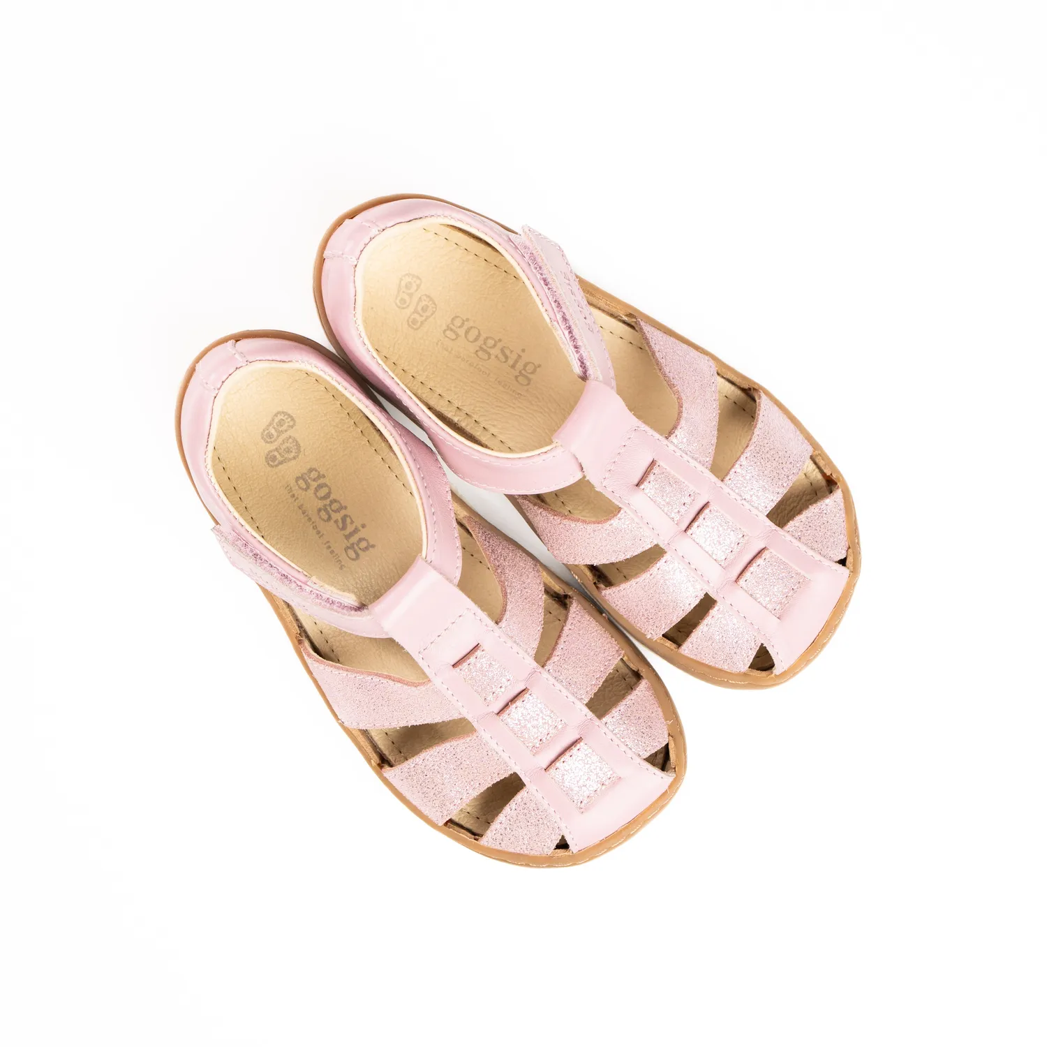 Gogsig Laura barfodssandal pale pink glitter